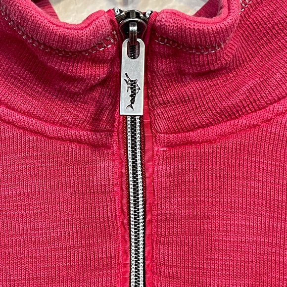 Men's Tommy Bahama Tobago Bay Half-Zip Pullover Red XXL - Picture 3 of 9